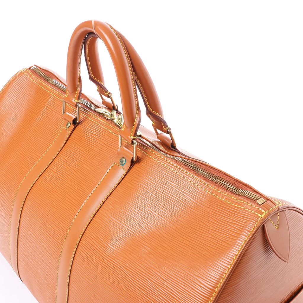 Louis Vuitton Keepall 45 Epi Leather Travel Bag in Brown