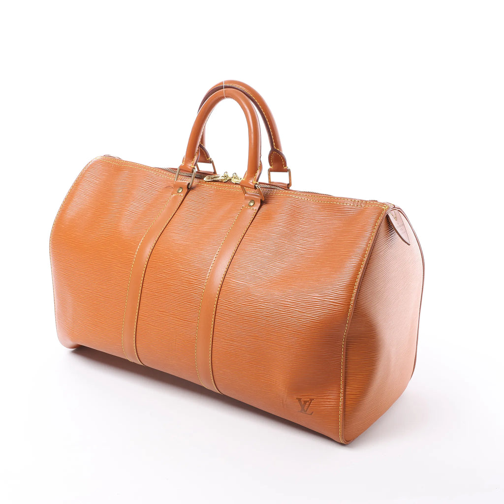 Louis Vuitton Keepall 45 Epi Leather Travel Bag in Brown