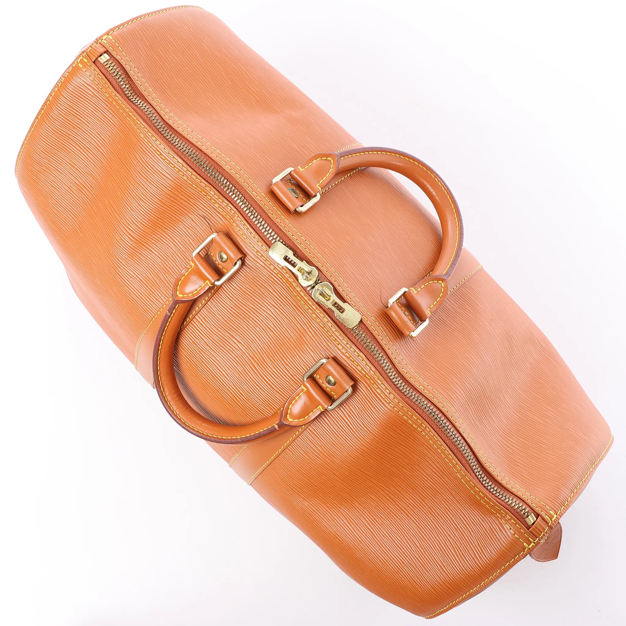 Louis Vuitton Keepall 45 Epi Leather Travel Bag in Brown