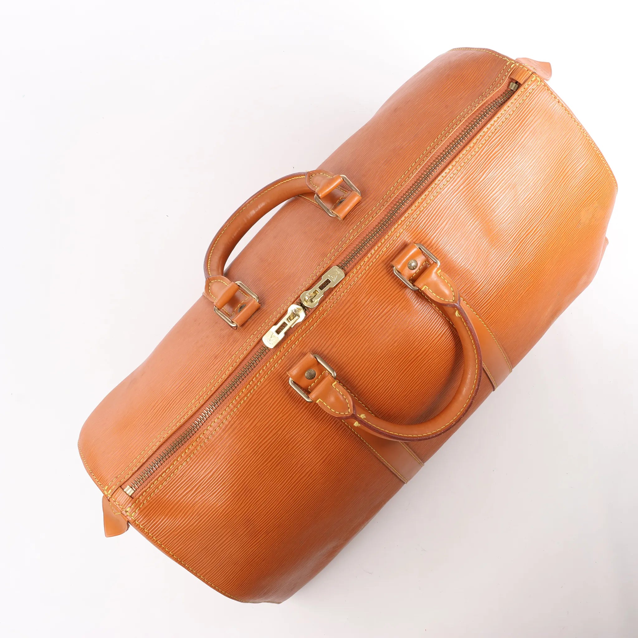 Louis Vuitton Epi Leather Keepall 45 Travel Bag in Brown M42978