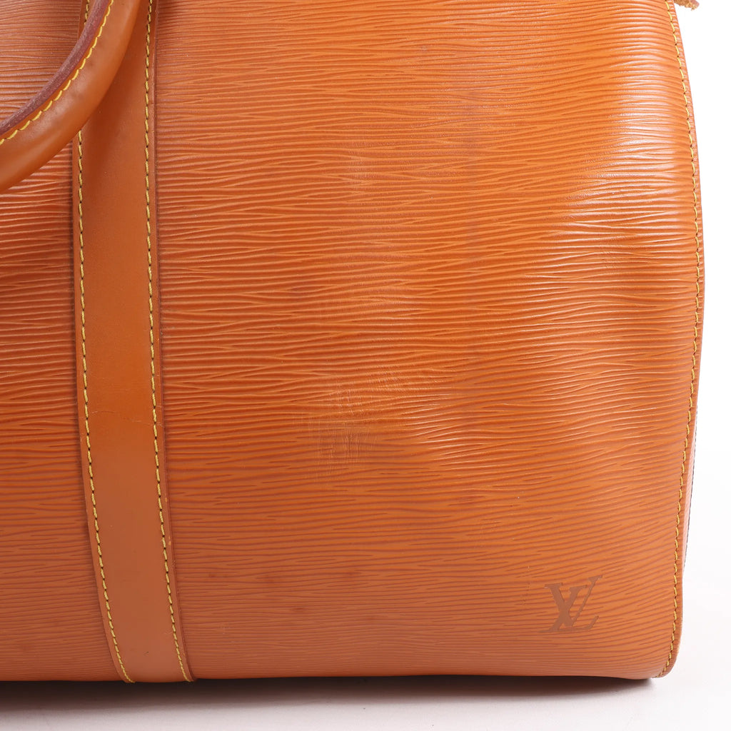 Louis Vuitton Epi Leather Keepall 45 Travel Bag in Brown M42978
