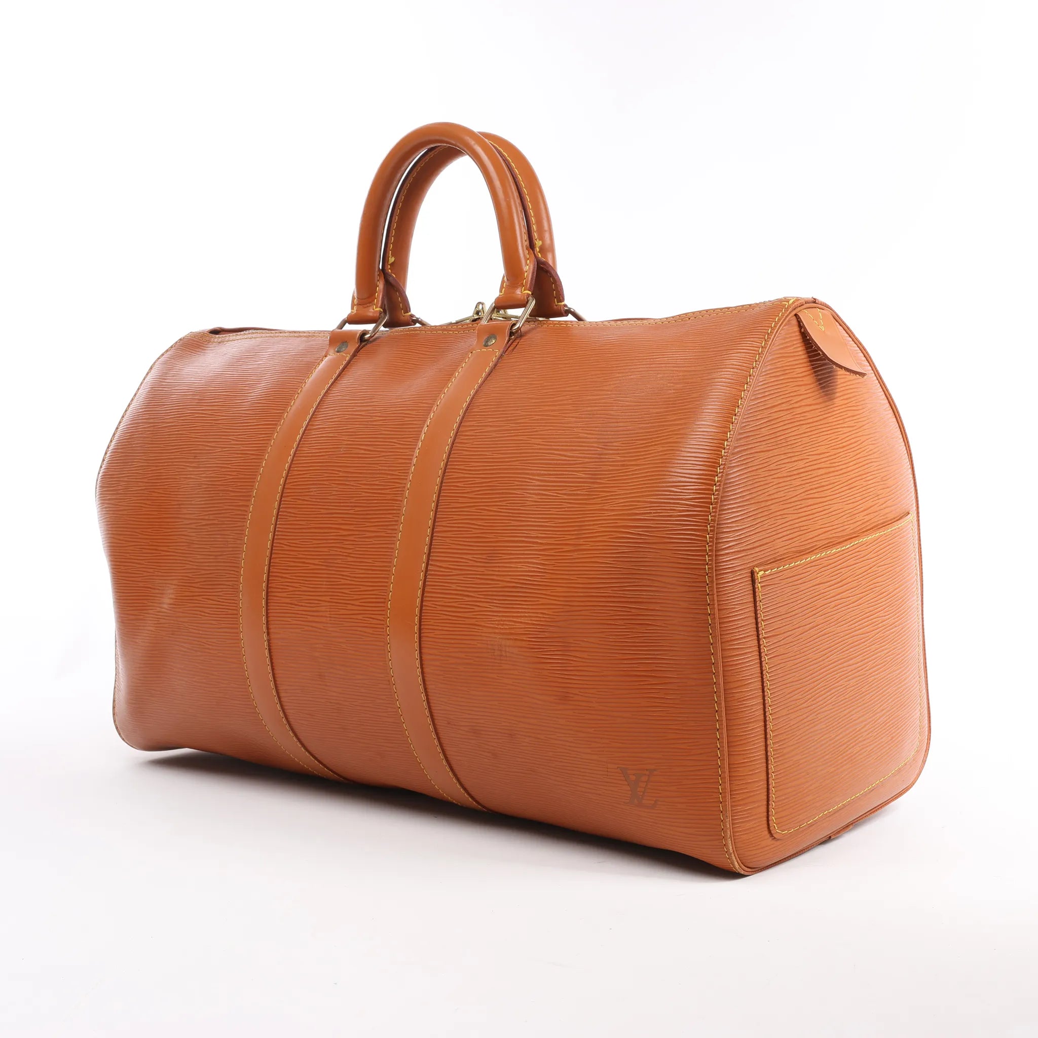 Louis Vuitton Epi Leather Keepall 45 Travel Bag in Brown M42978