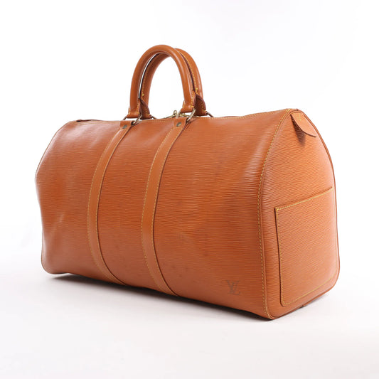 Louis Vuitton Epi Leather Keepall 45 Travel Bag in Brown M42978