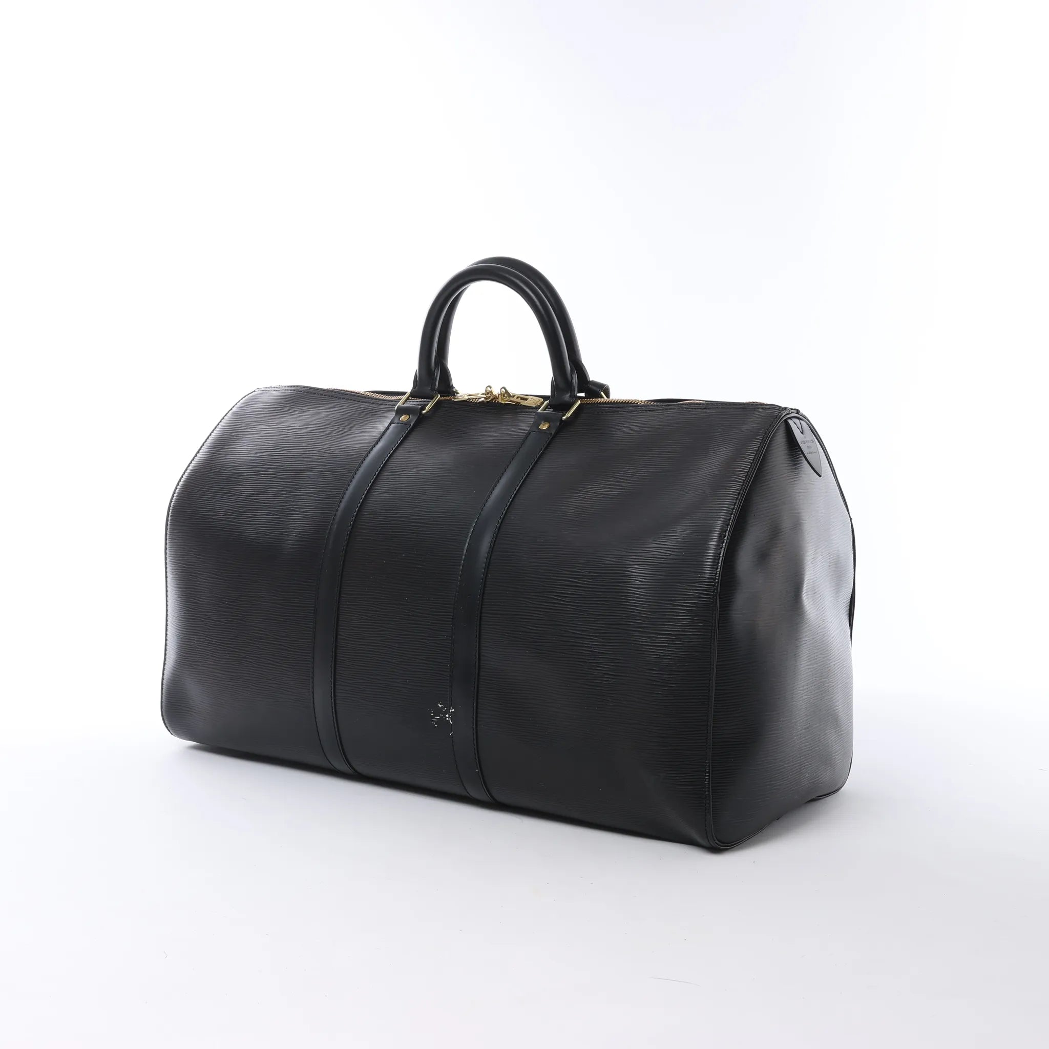 Louis Vuitton Keepall 50 Epi Leather Travel Bag in Black M42962