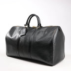 Louis Vuitton Epi Leather Keepall 50 Travel Bag in Black M42962