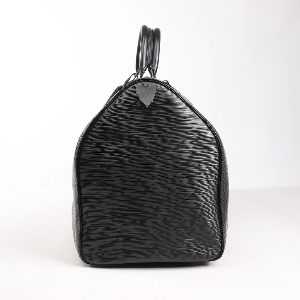 Louis Vuitton Epi Leather Keepall 50 Travel Bag in Black M42962