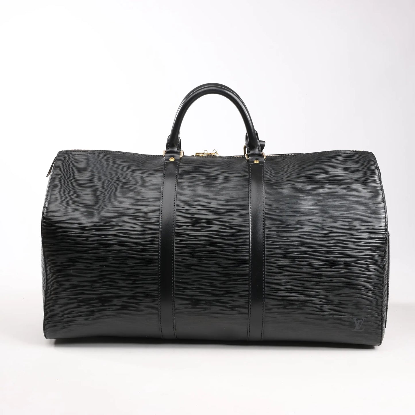 Louis Vuitton Epi Leather Keepall 50 Travel Bag in Black M42962