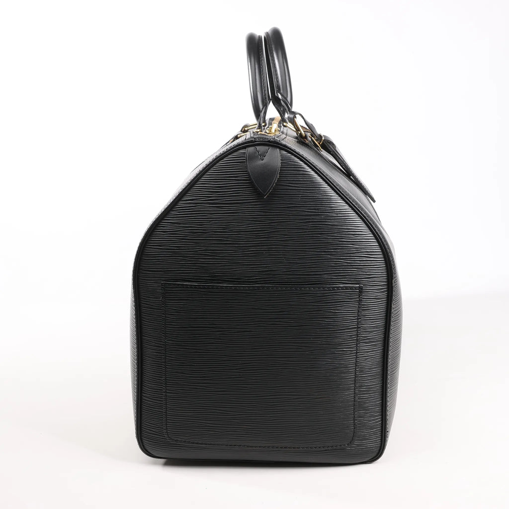Louis Vuitton Epi Leather Keepall 50 Travel Bag in Black M42962