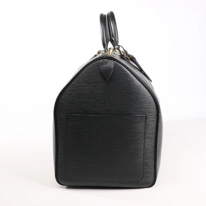 Louis Vuitton Epi Leather Keepall 50 Travel Bag in Black M42962