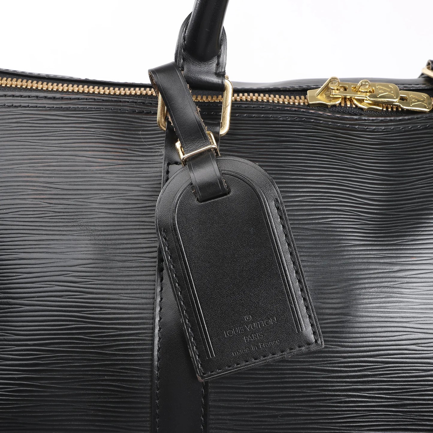 Louis Vuitton Epi Leather Keepall 50 Travel Bag in Black M42962
