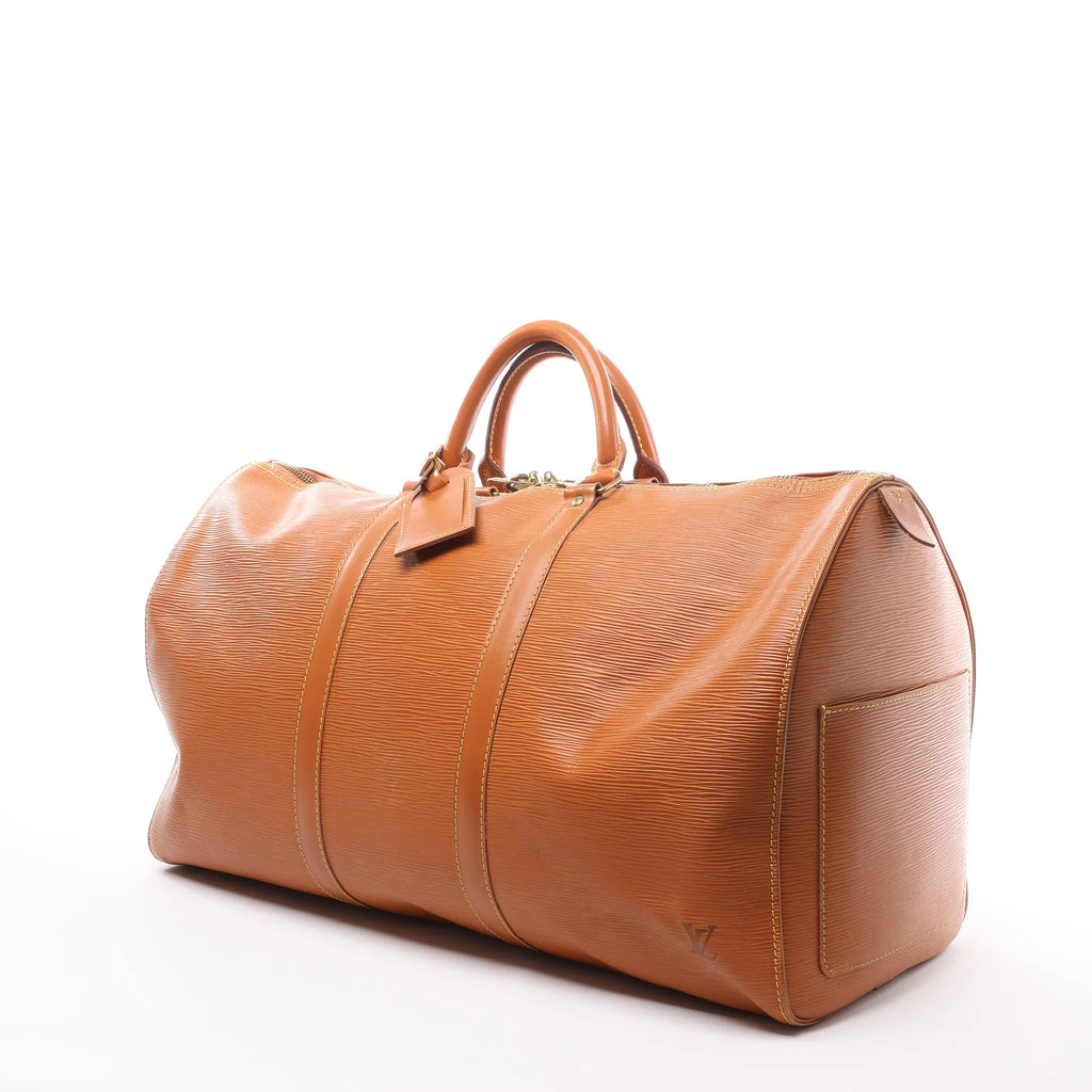 Louis Vuitton Keepall 50 Epi Leather Travel Bag in Brown M42968