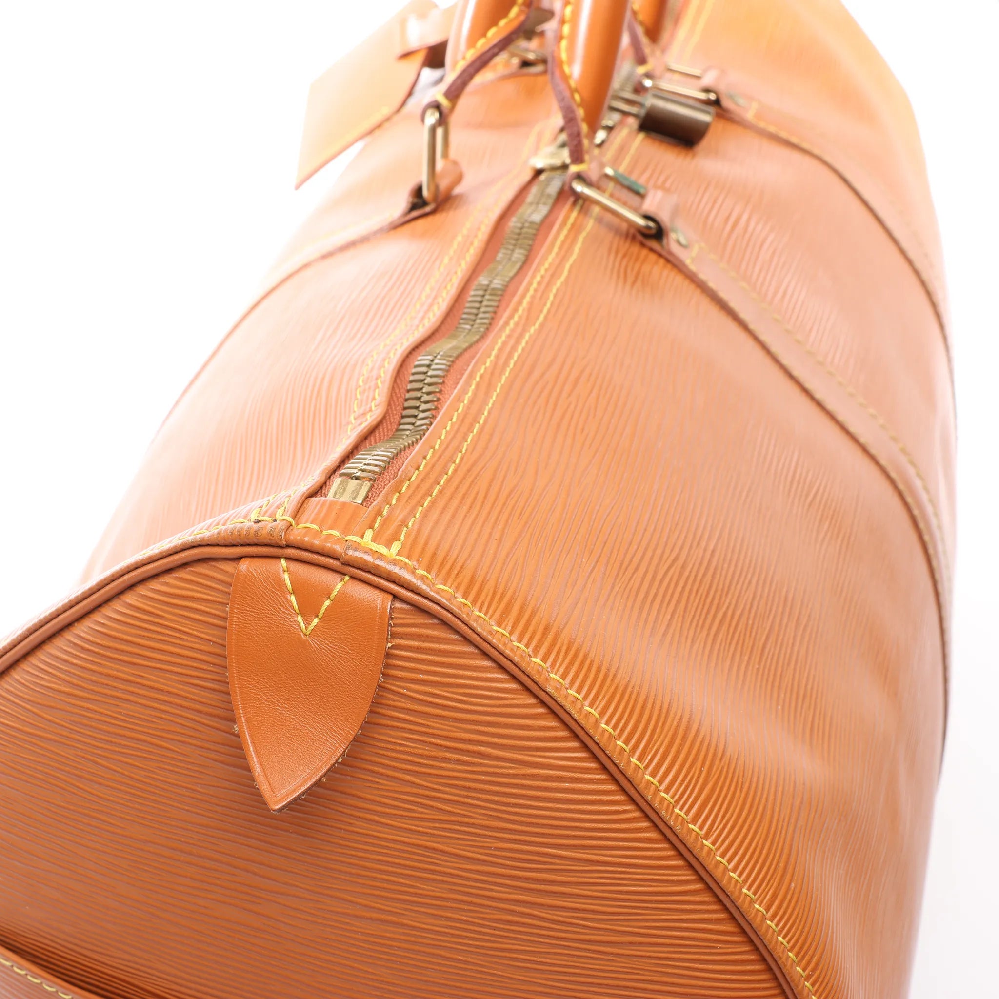 Louis Vuitton Keepall 50 Epi Leather Travel Bag in Brown M42968