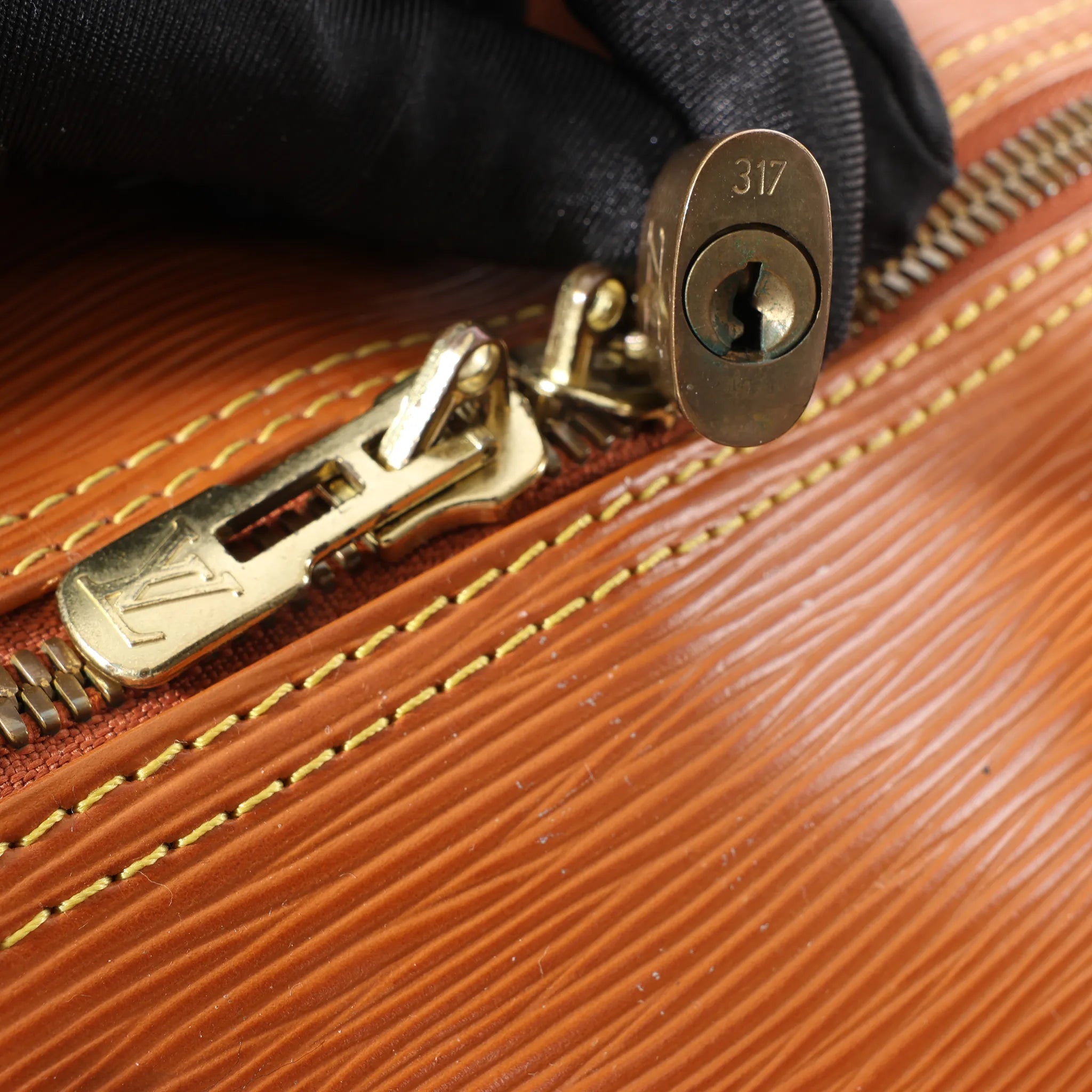 Louis Vuitton Keepall 50 Epi Leather Travel Bag in Brown M42968