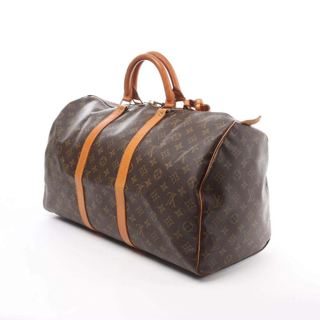 Louis Vuitton Keepall 50 Monogram Canvas Travel Bag in Brown M41426