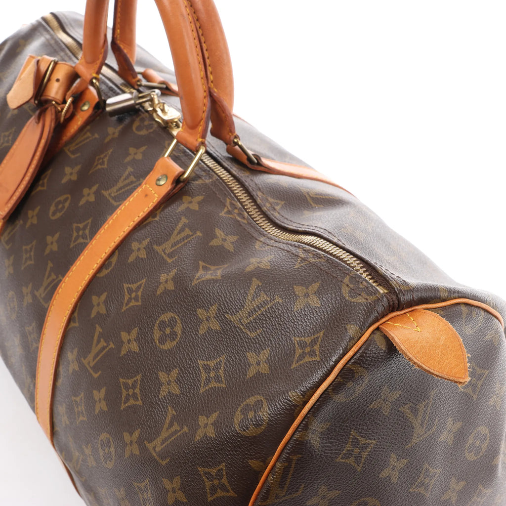 Louis Vuitton Keepall 50 Monogram Canvas Travel Bag in Brown M41426