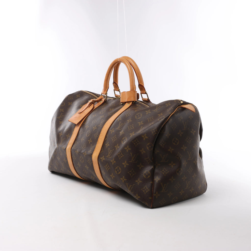 Bolsa de viaje Louis Vuitton Keepall 50 Monogram de lona en marrón M41426