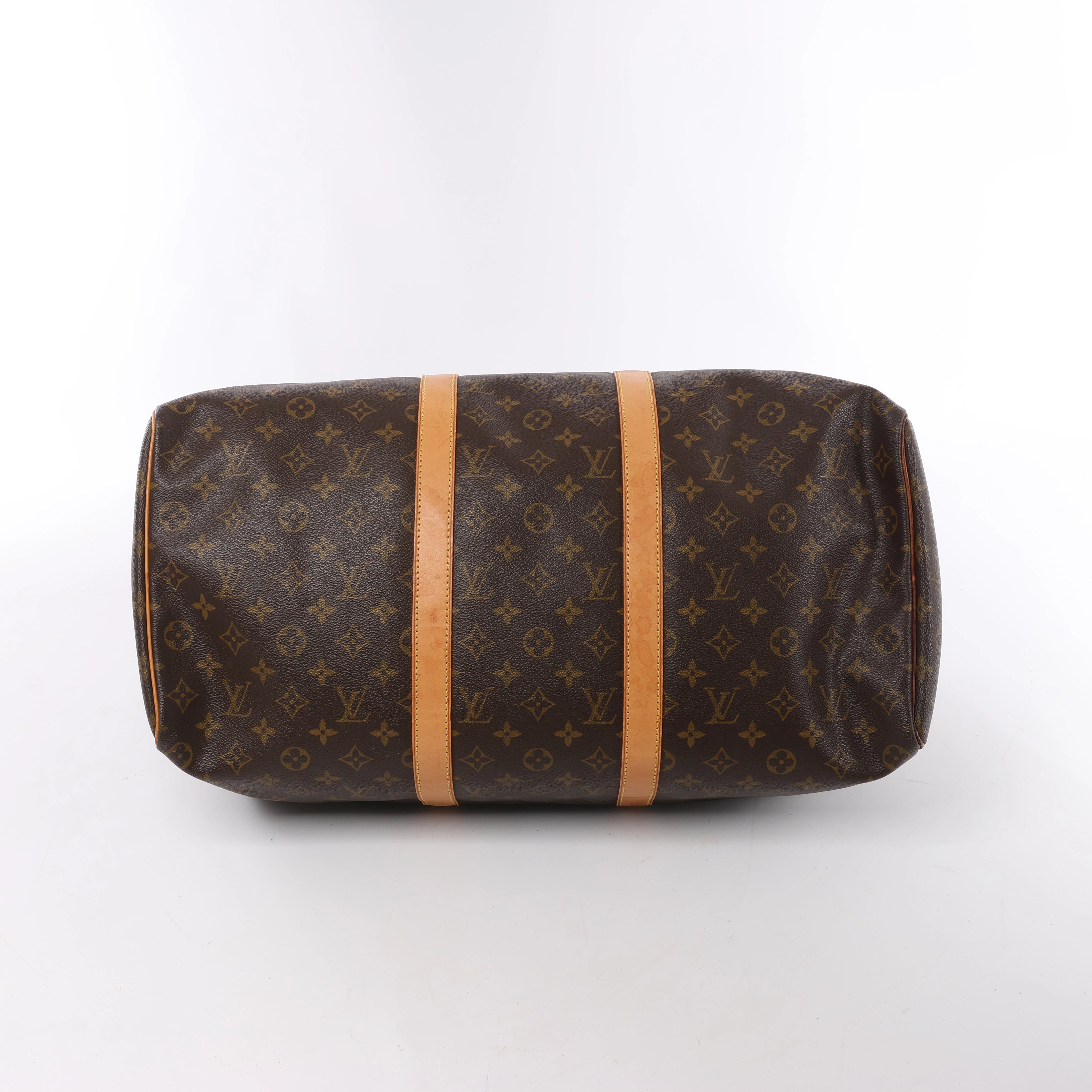 Bolsa de viaje Louis Vuitton Keepall 50 Monogram de lona en marrón M41426