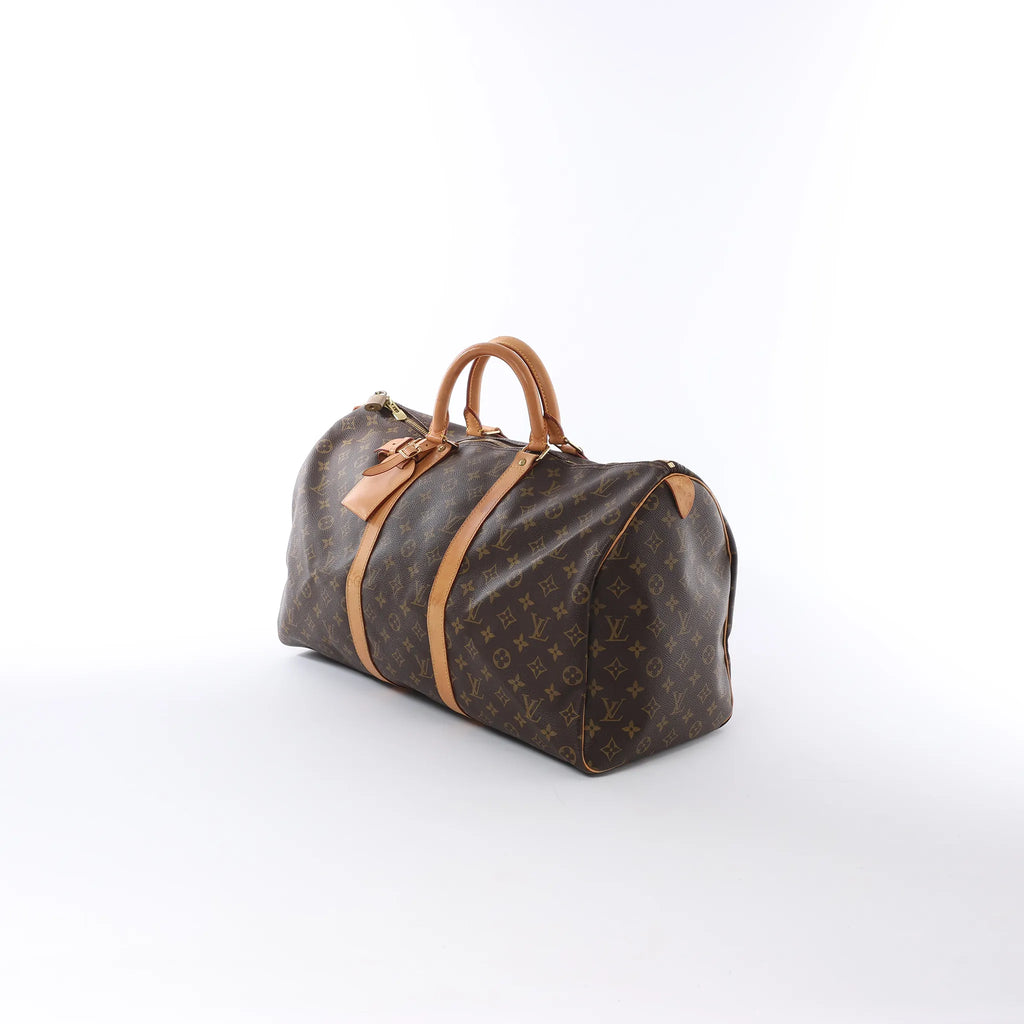 Louis Vuitton Keepall 50 Monogram Canvas Travel Bag in Brown M41426