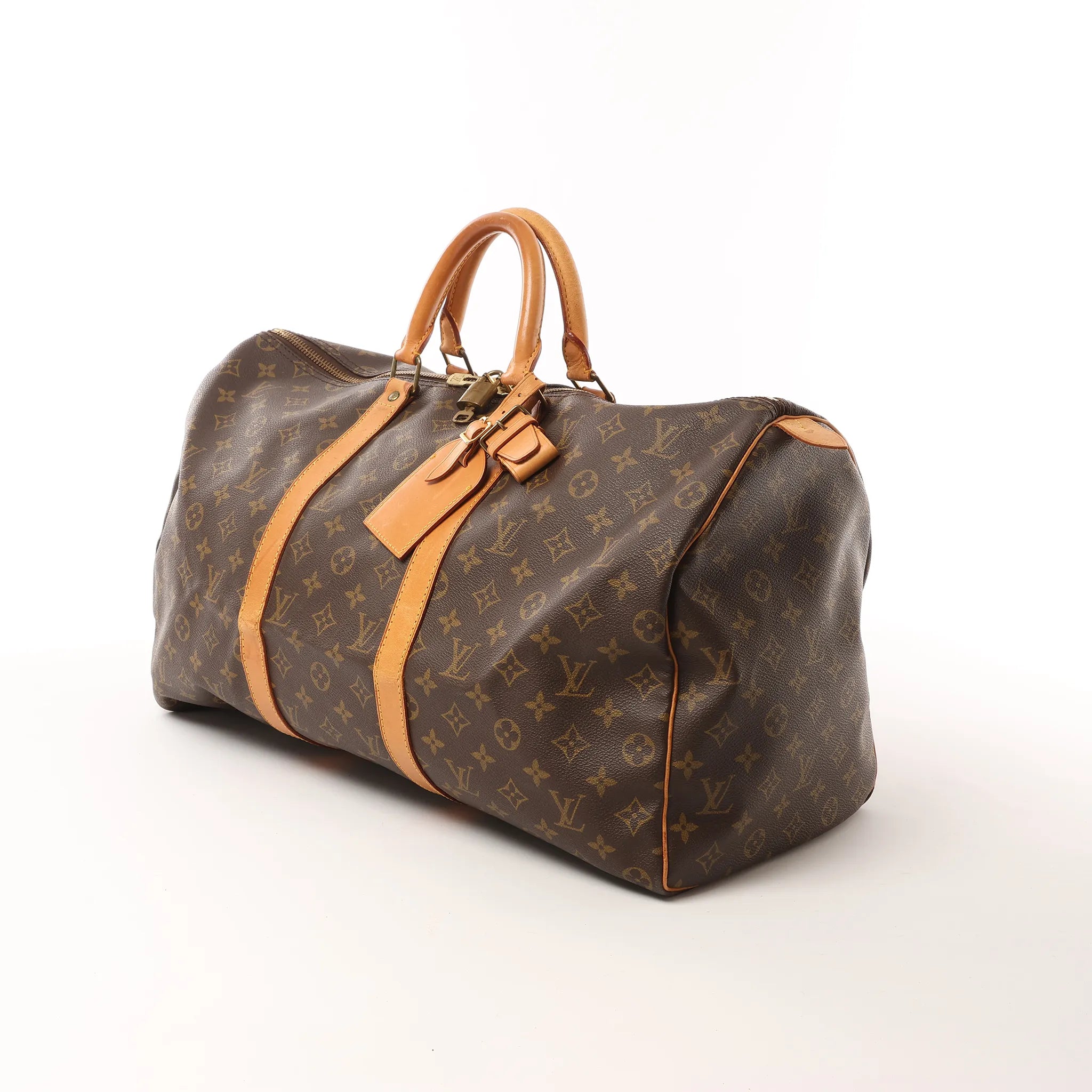 Louis Vuitton Keepall 50 Monogram Canvas Travel Bag in Brown M41426