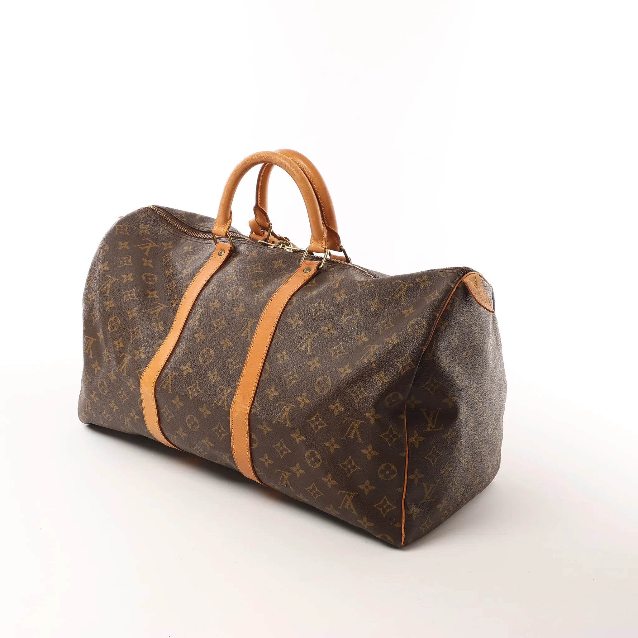 Louis Vuitton Keepall 50 Monogram Canvas Travel Bag in Brown M41426