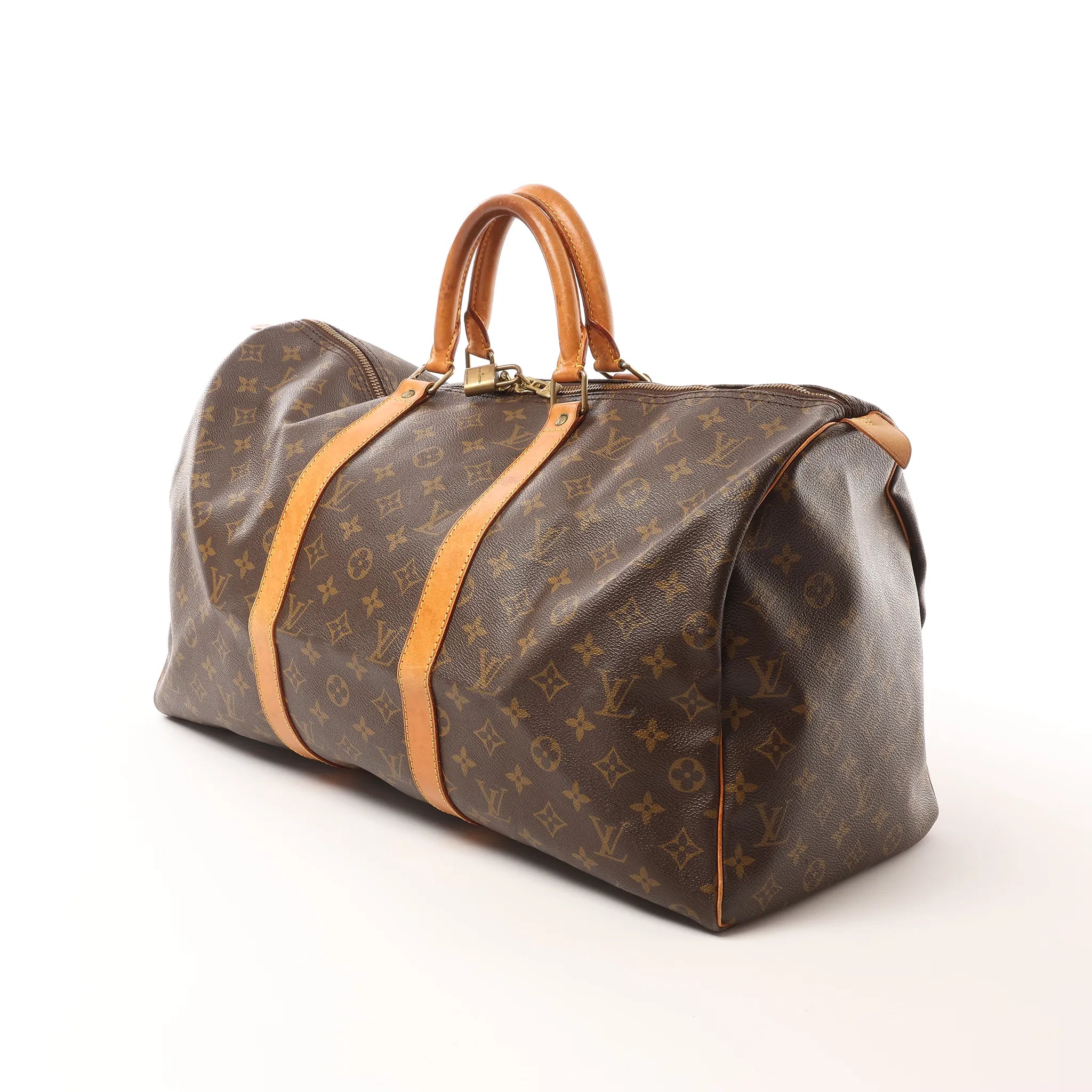 Louis Vuitton Keepall 50 Monogram Canvas Travel Bag in Brown M41426