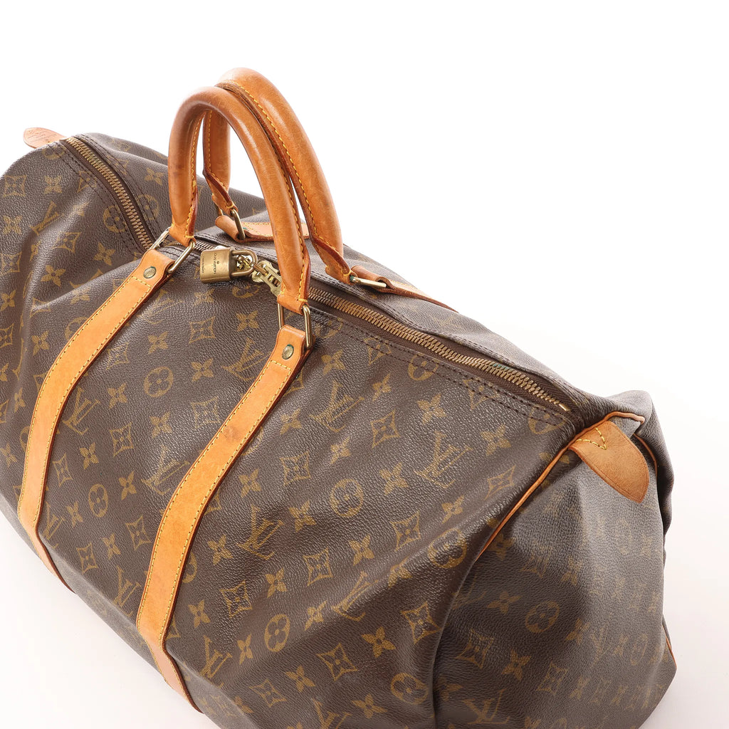 Louis Vuitton Keepall 50 Monogram Canvas Travel Bag in Brown M41426