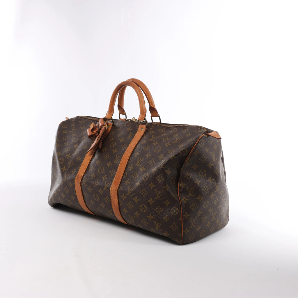 Louis Vuitton Keepall 50 Monogram Canvas Travel Bag in Brown M41426