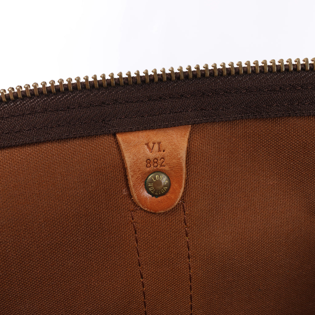 Bolsa de viaje Louis Vuitton Keepall 50 Monogram de lona en marrón M41426