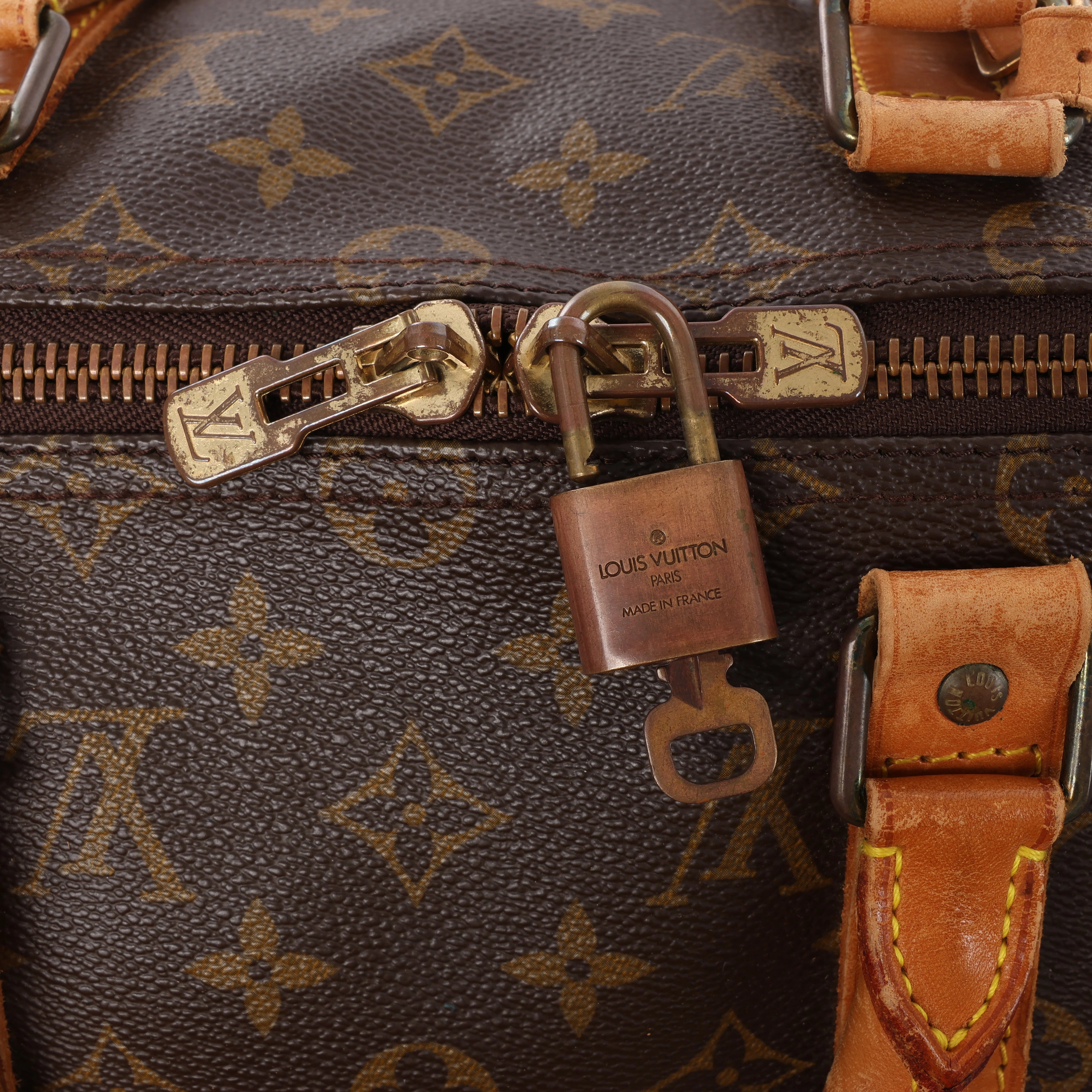 Bolsa de viaje Louis Vuitton Keepall 50 Monogram de lona en marrón M41426