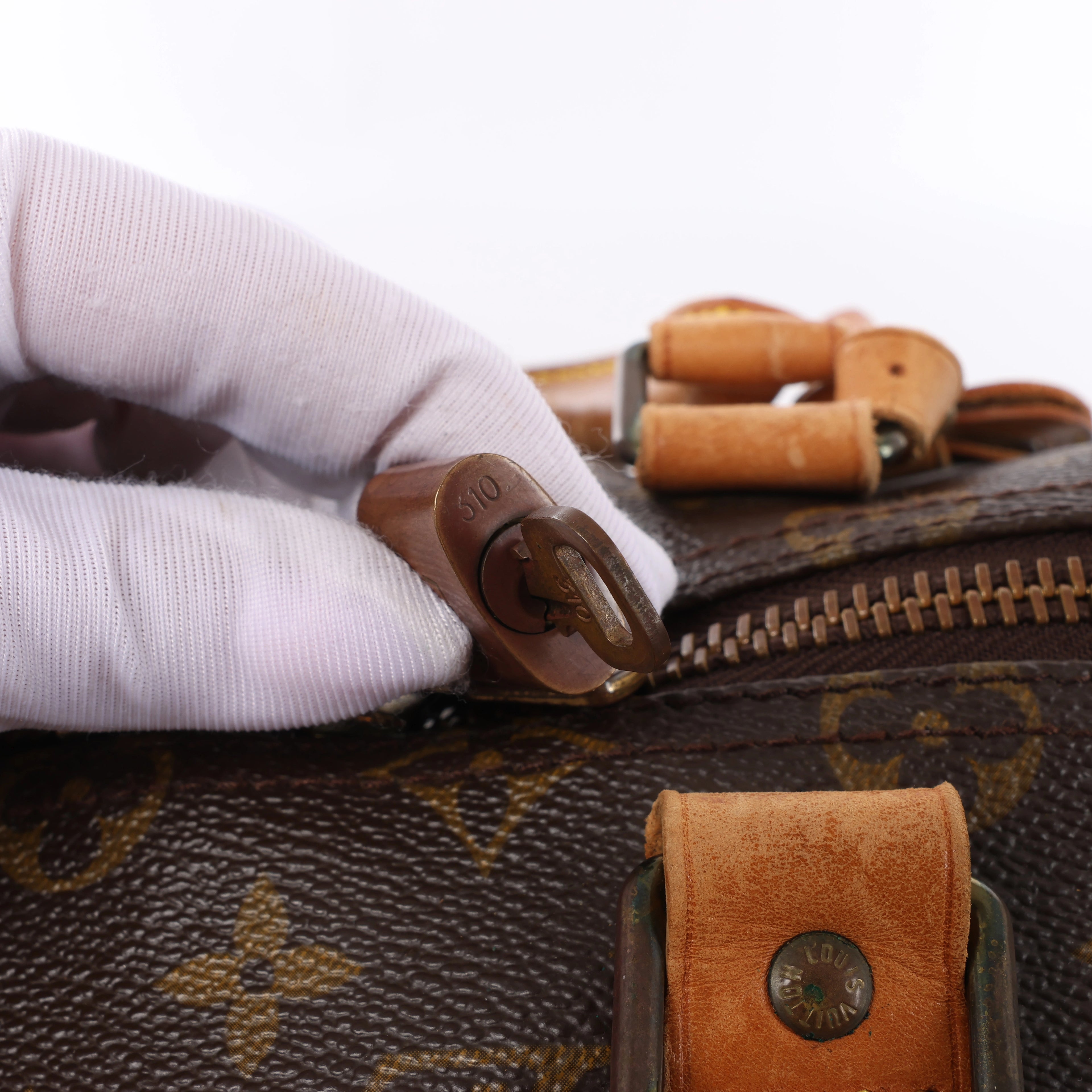 Bolsa de viaje Louis Vuitton Keepall 50 Monogram de lona en marrón M41426