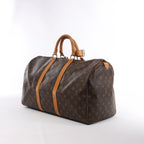 Bolsa de viaje Louis Vuitton Keepall 50 Monogram de lona en marrón M41426