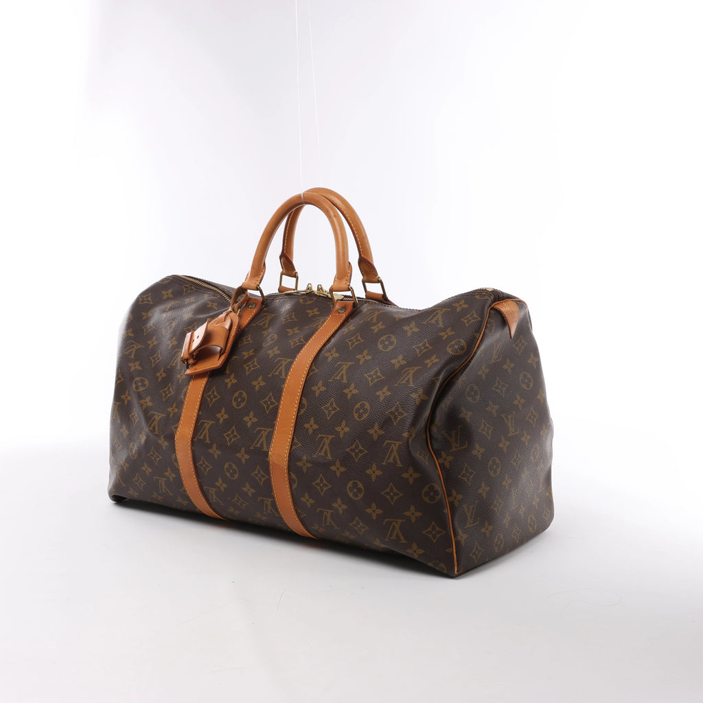 Bolso de viaje Louis Vuitton Keepall Bandoulière 50 Monogram Canvas en marrón M41416