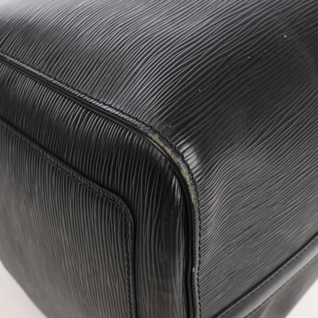 Louis Vuitton Keepall 50 Epi Leather Travel Bag in Black M42962