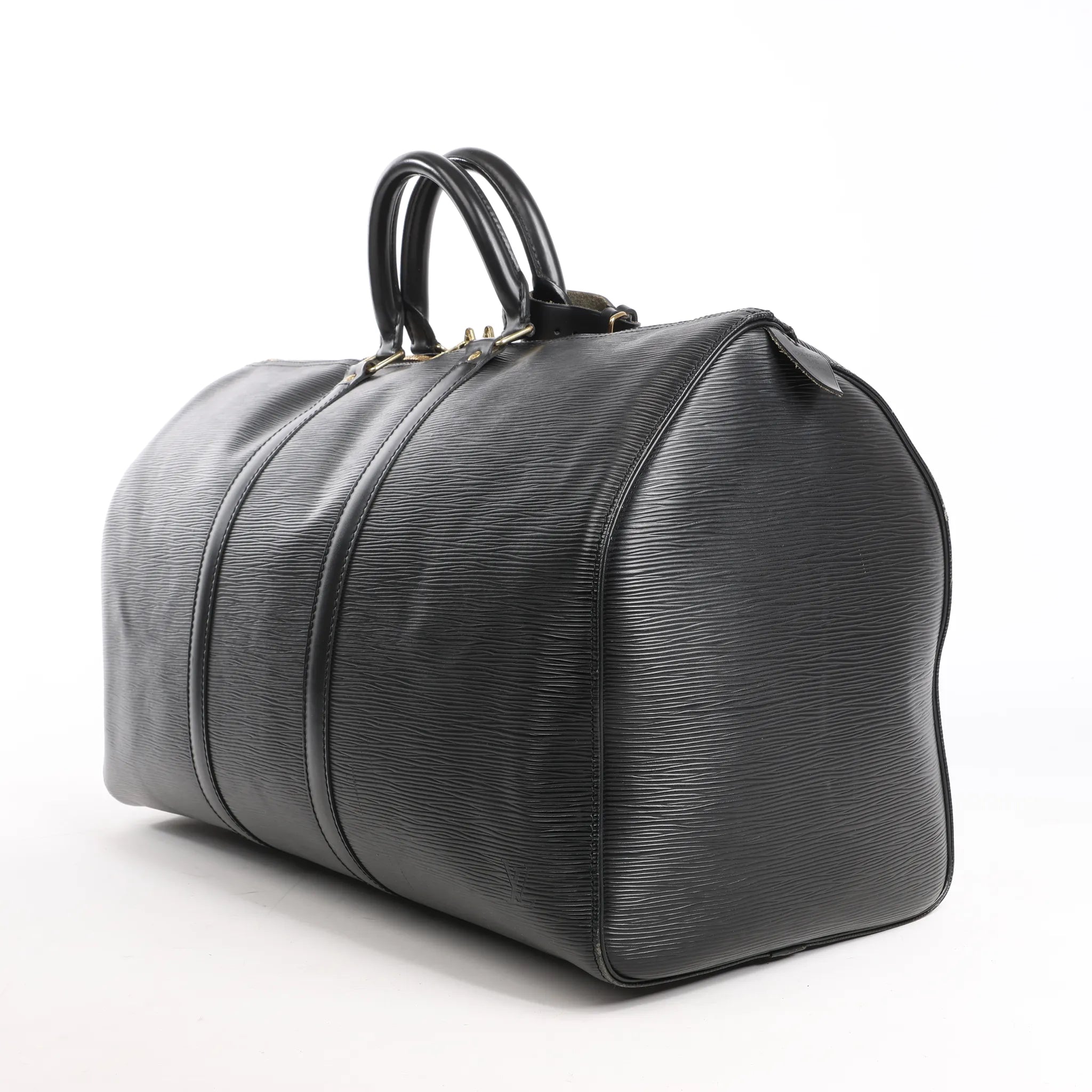 Louis Vuitton Keepall 50 Epi Leather Travel Bag in Black M42962