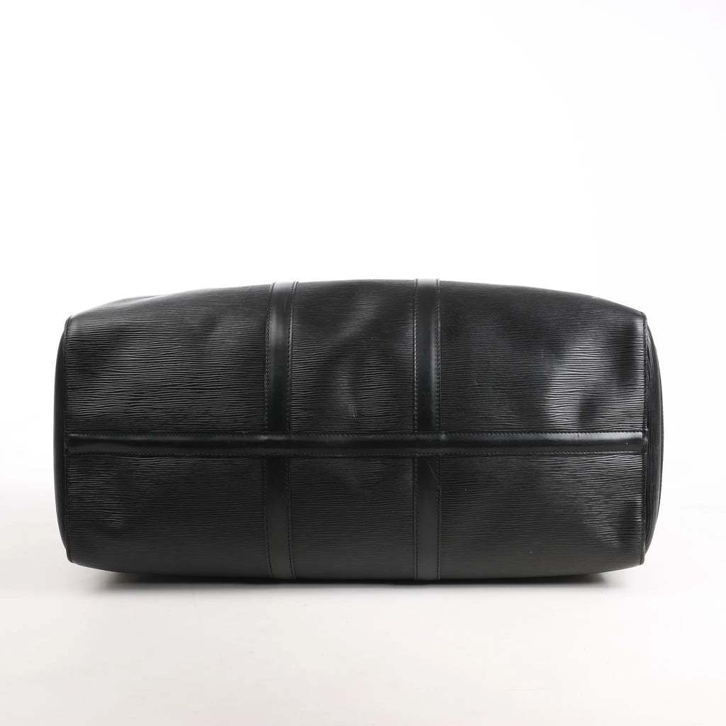 Louis Vuitton Keepall 50 Epi Leather Travel Bag in Black M42962