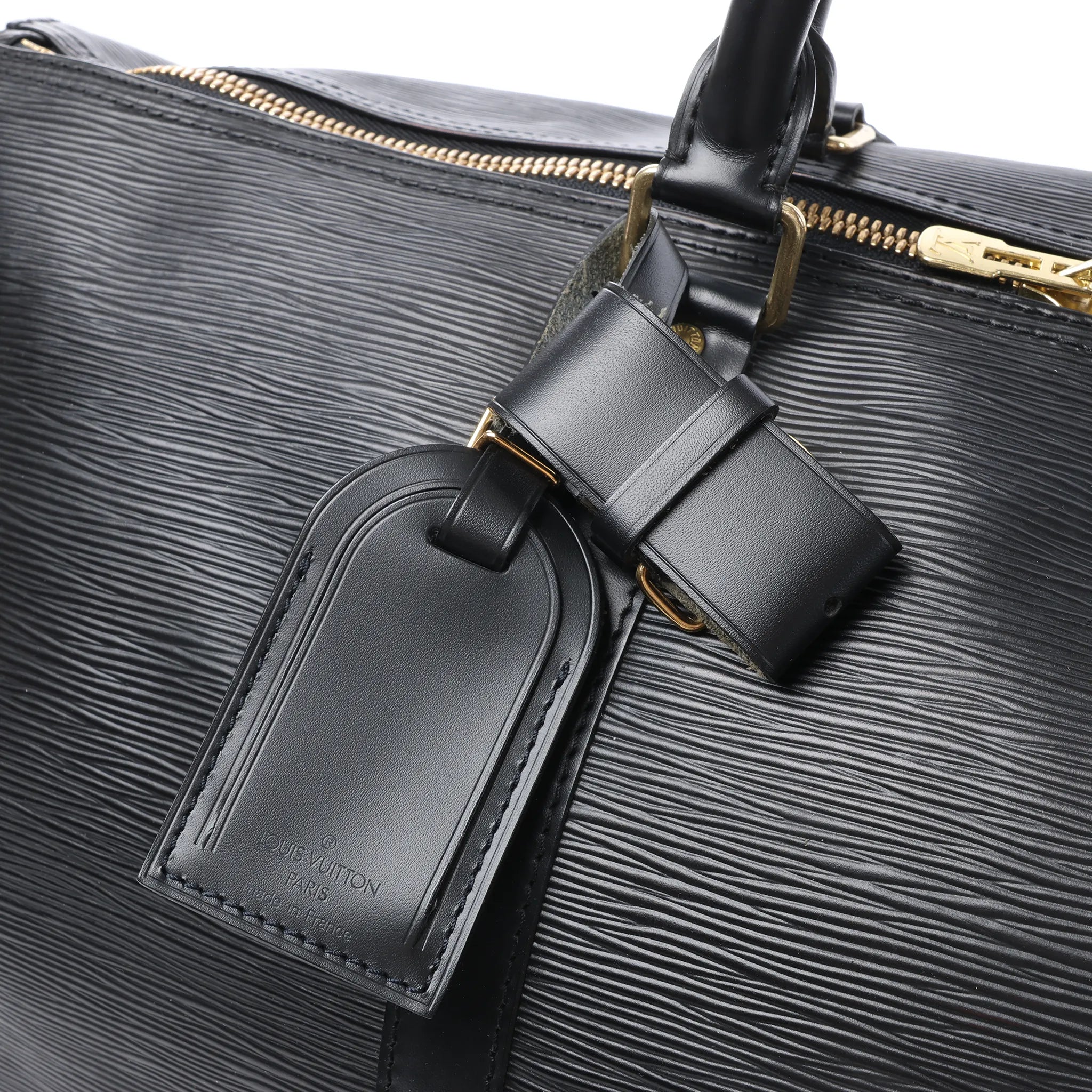 Louis Vuitton Keepall 50 Epi Leather Travel Bag in Black M42962