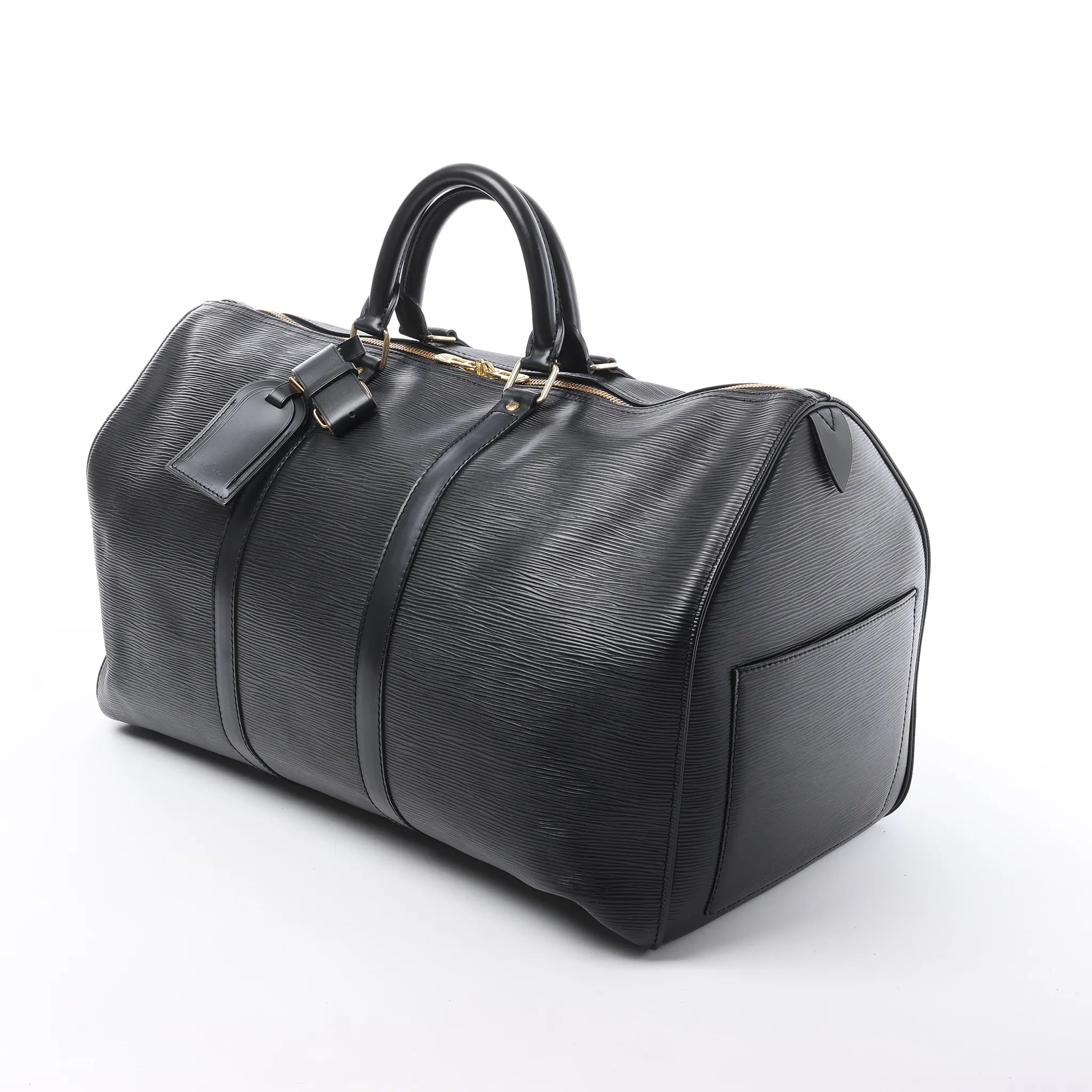Louis Vuitton Keepall 50 Epi Leather Travel Bag in Black M42962