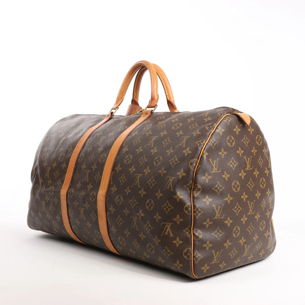 Louis Vuitton Keepall 55 Monogram Canvas Travel Bag in Brown M41424
