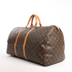 Louis Vuitton Keepall 55 Monogram Canvas Travel Bag in Brown M41424