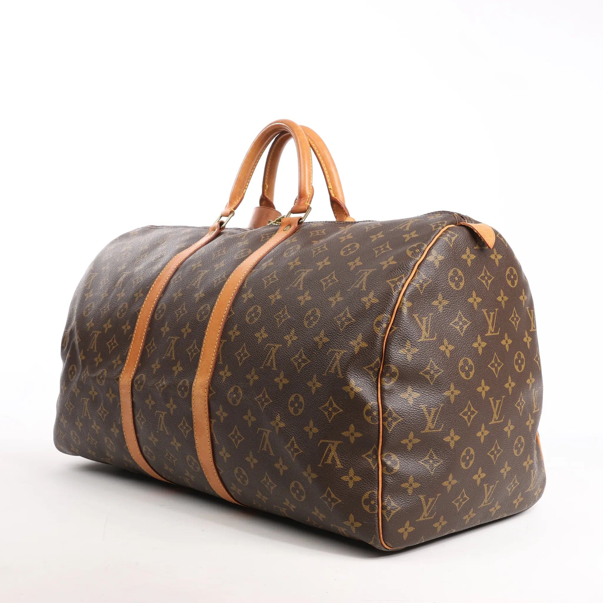 Louis Vuitton Keepall 55 Monogram Canvas Travel Bag in Brown M41424