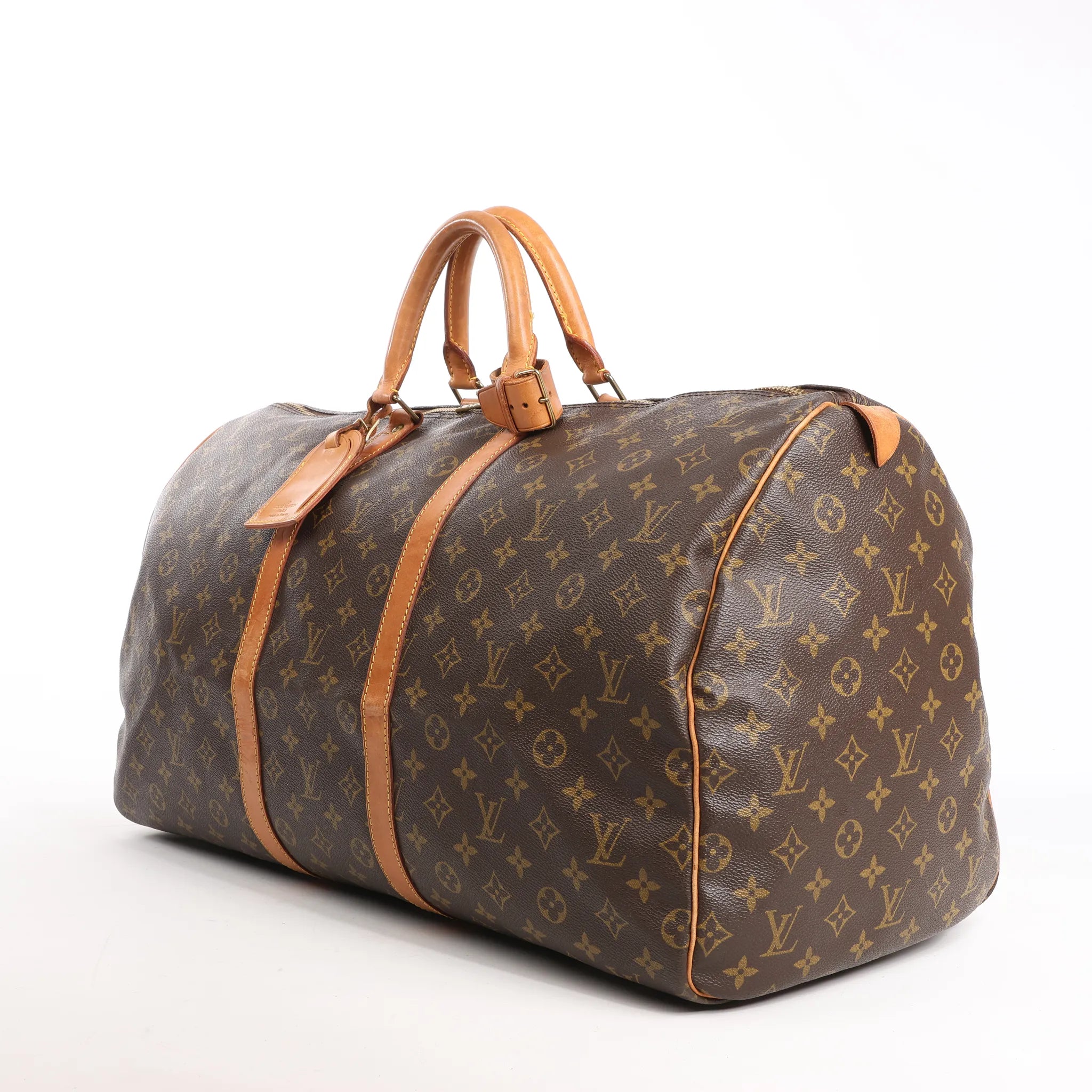 Louis Vuitton Keepall 55 Monogram Canvas Travel Bag in Brown M41424