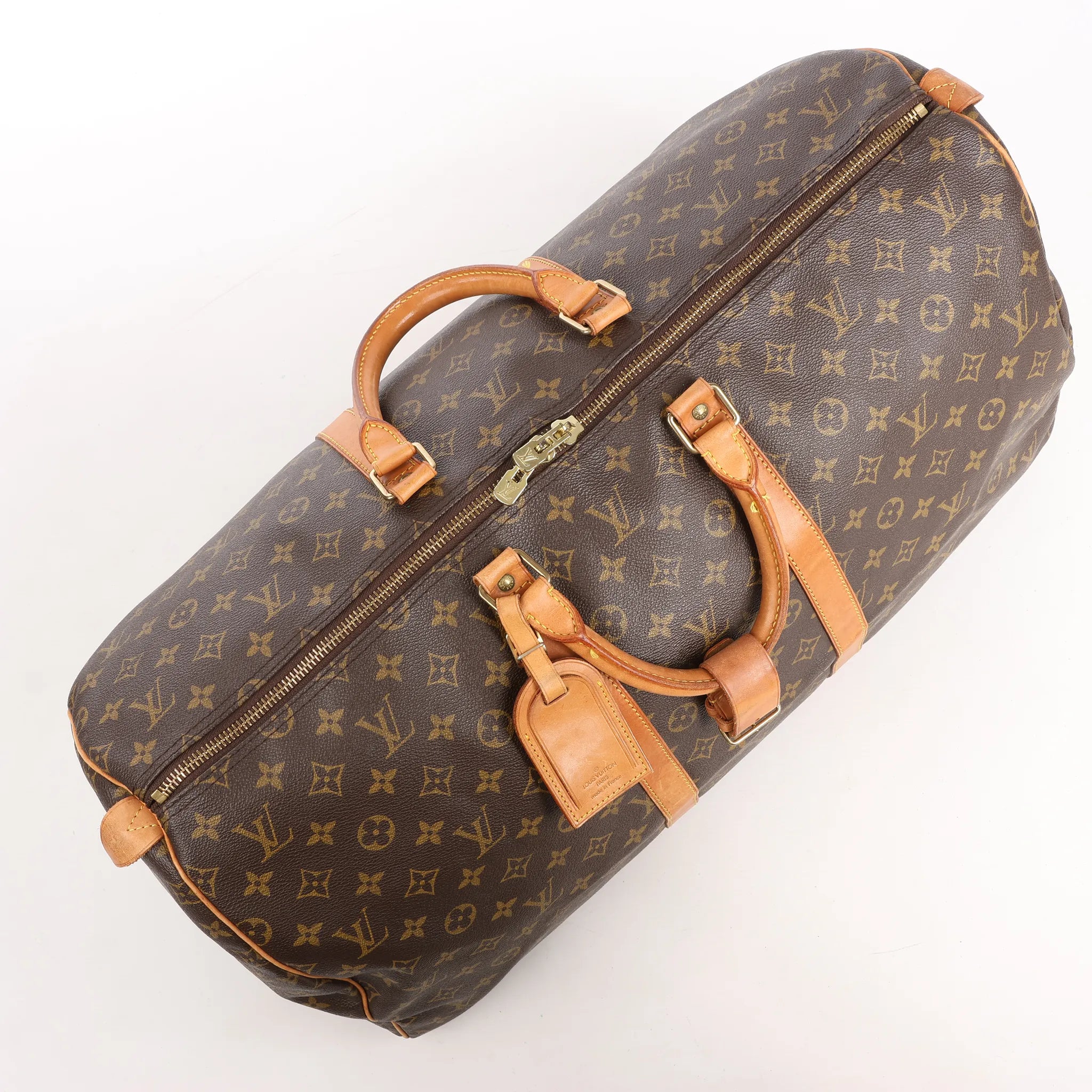 Louis Vuitton Keepall 55 Monogram Canvas Travel Bag in Brown M41424