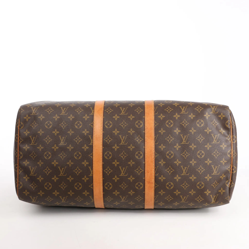 Louis Vuitton Keepall 55 Monogram Canvas Travel Bag in Brown M41424