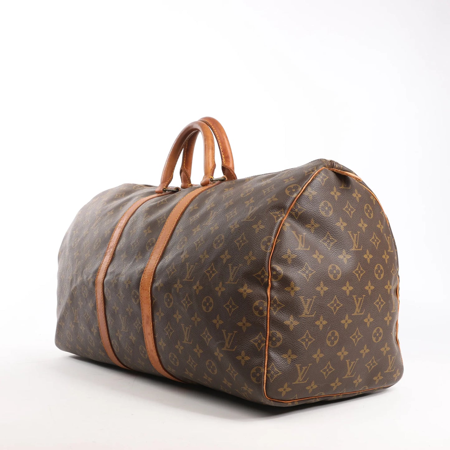 Louis Vuitton Keepall 55 Monogram Canvas Travel Bag in Brown