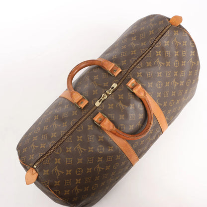 Louis Vuitton Keepall 55 Monogram Canvas Travel Bag in Brown