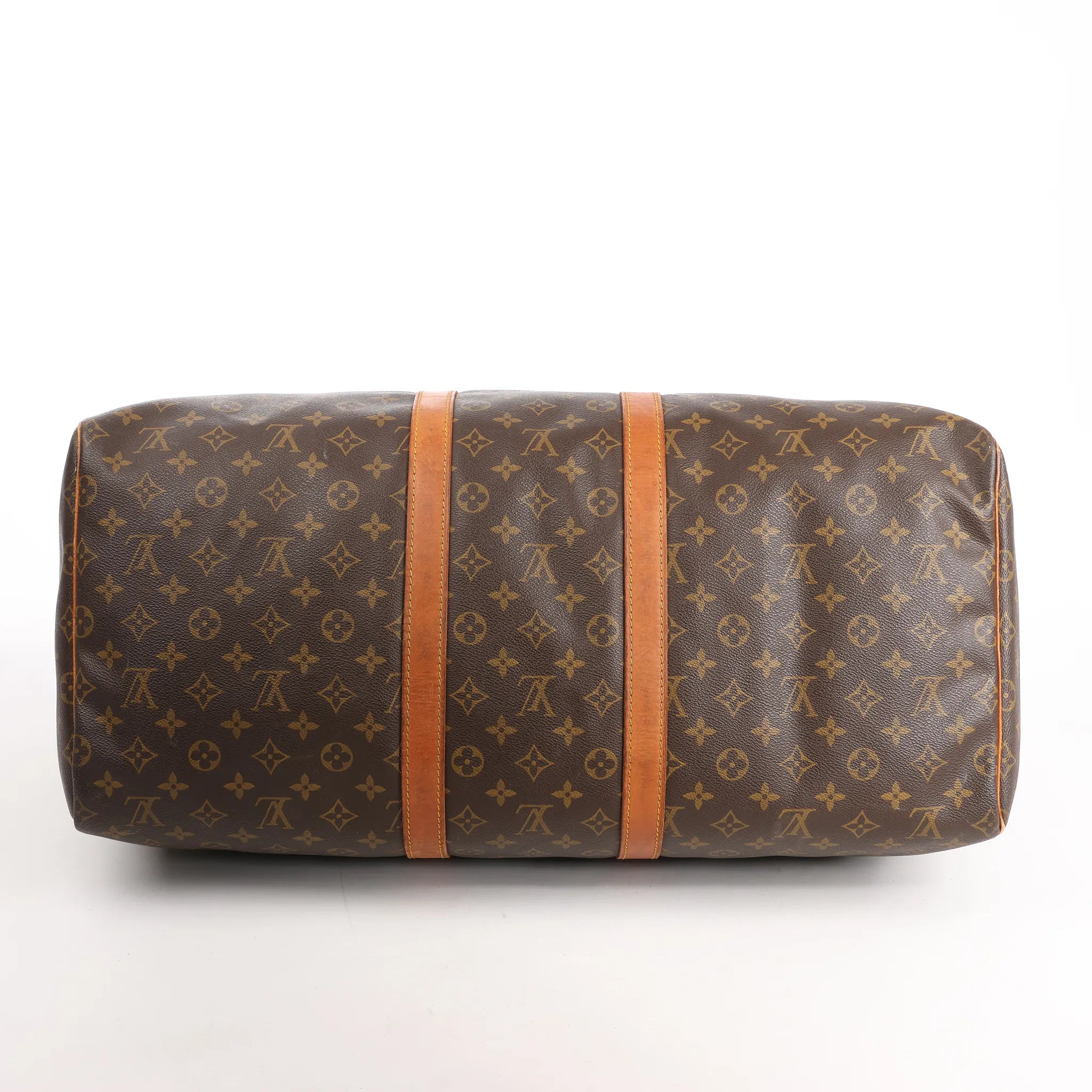 Louis Vuitton Keepall 55 Monogram Canvas Travel Bag in Brown