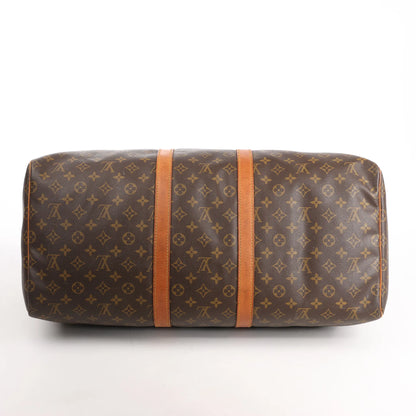 Louis Vuitton Keepall 55 Monogram Canvas Travel Bag in Brown