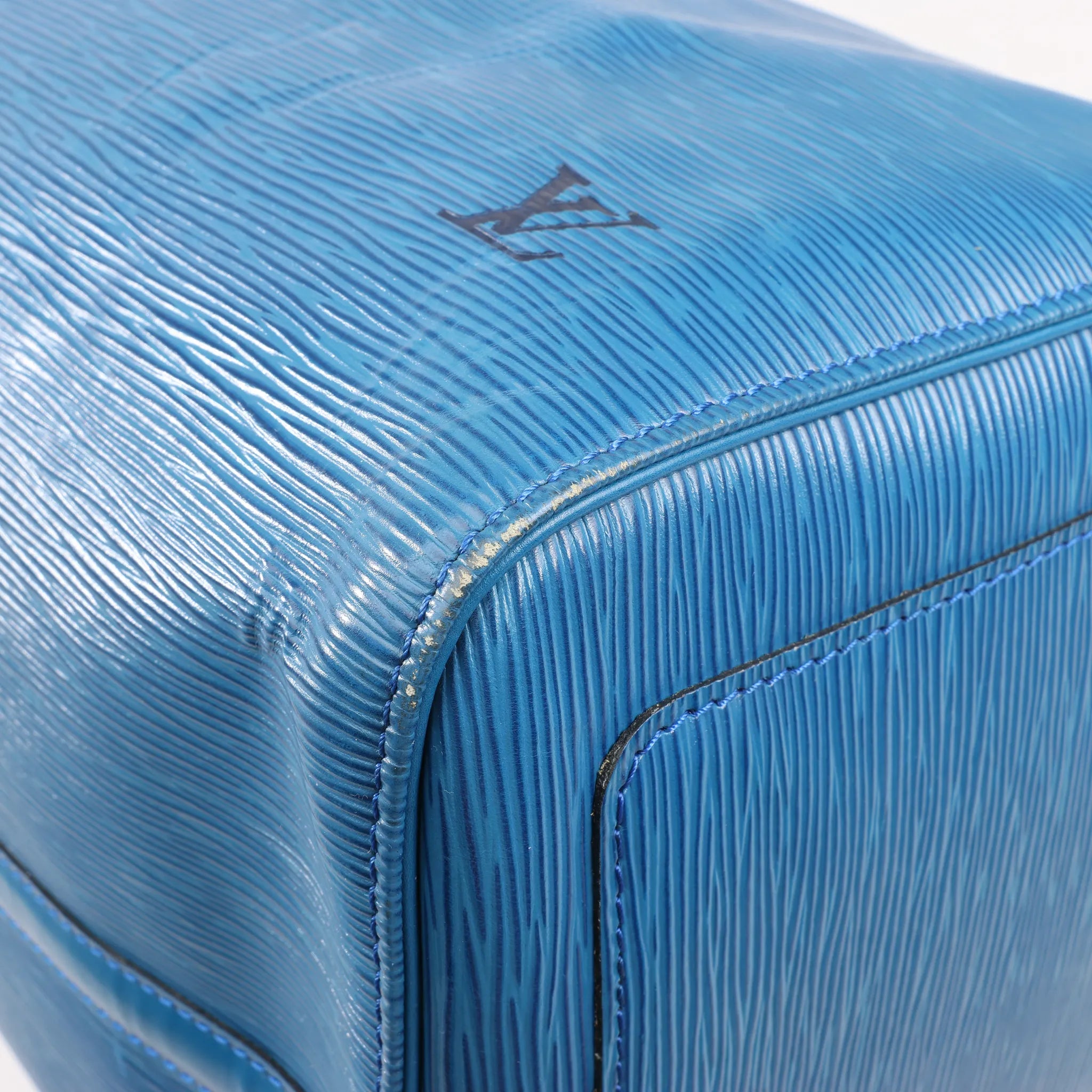 Louis Vuitton Epi Leather Keepall 55 Travel Bag in Blue M42955