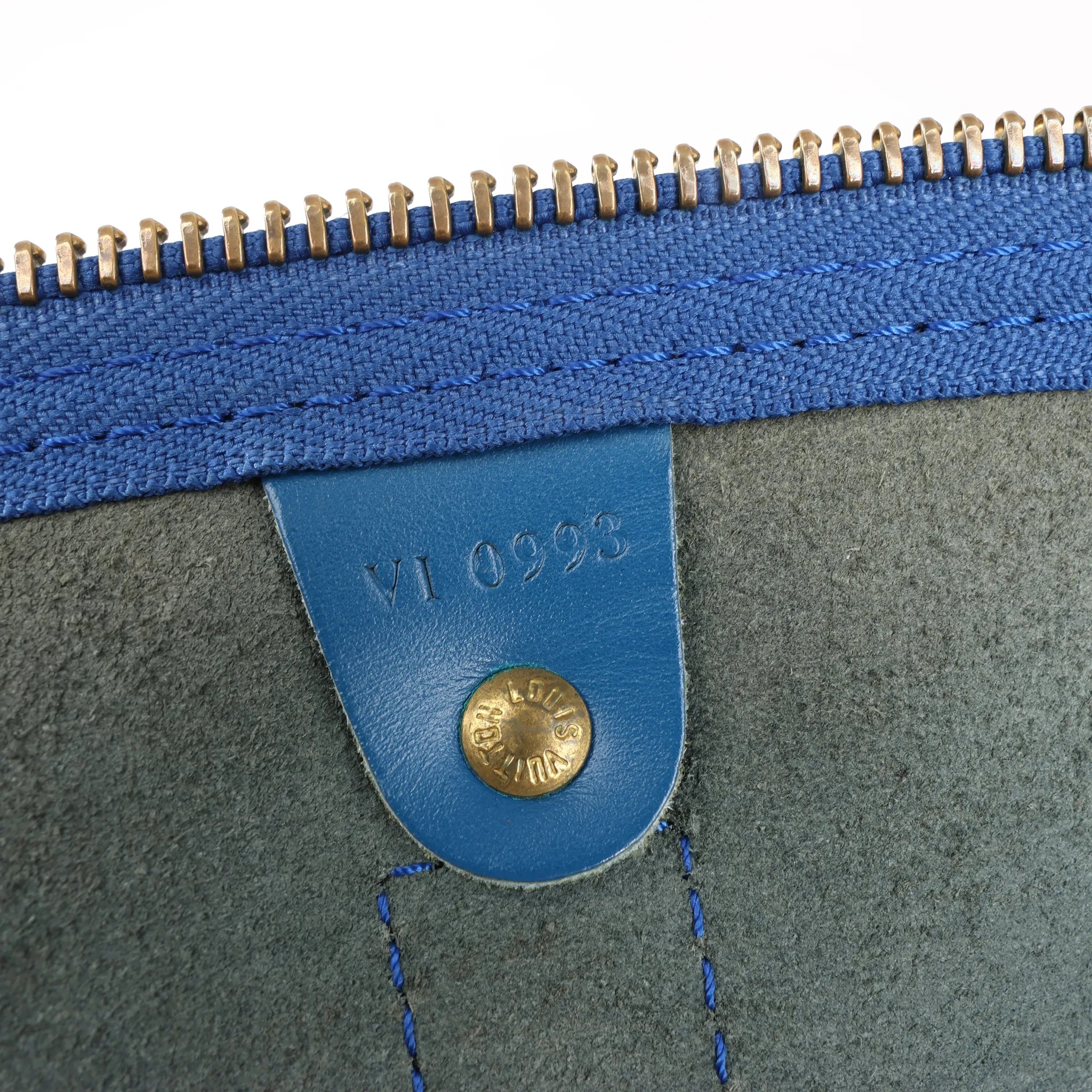 Louis Vuitton Epi Leather Keepall 55 Travel Bag in Blue M42955