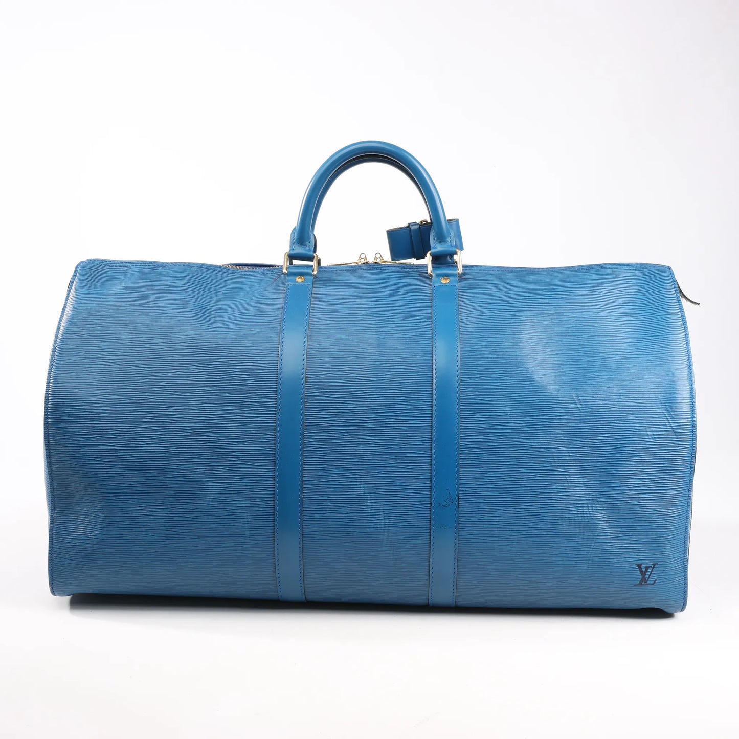 Louis Vuitton Epi Leather Keepall 55 Travel Bag in Blue M42955